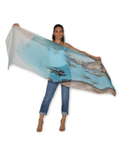 Load image into Gallery viewer, SILK Greens Pool Scarf 200x70