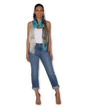 Load image into Gallery viewer, SILK Greens Pool Scarf 200x70