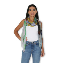 Load image into Gallery viewer, SILK Daffodils and Oranges Scarf 200x70