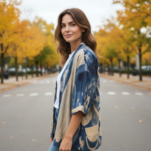 Load image into Gallery viewer, SILK Evening in Portugal Kimono OSFM
