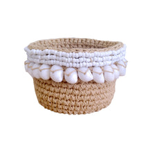 Load image into Gallery viewer, Macrame Shell Baskets mini