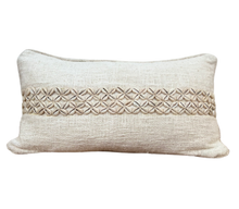 Load image into Gallery viewer, Shell Horizon Cushion Ivory 30x50 Feather Insert