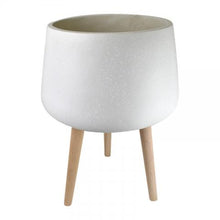 Load image into Gallery viewer, Cloud Composite Planter on Legs White