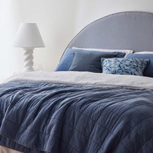 Load image into Gallery viewer, Bailey Quilted Coverlet Set K/Q Denim
