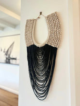 Load image into Gallery viewer, Large Cowrie Shell Collar Display - Black/Natural
