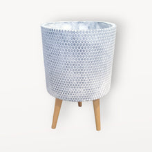Load image into Gallery viewer, Planters Grey/Whi Tri legs
