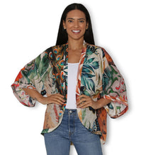 Load image into Gallery viewer, Silk Splendour Of A Peacock Garden Kimono
