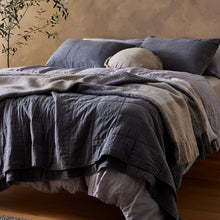 Load image into Gallery viewer, Bailey Quilted Coverlet Set K/Q Charcoal
