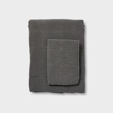 Load image into Gallery viewer, Bailey Quilted Coverlet Set K/Q Charcoal
