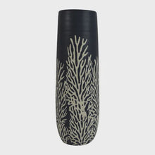 Load image into Gallery viewer, Coral Ceramic Vase 32cm Navy
