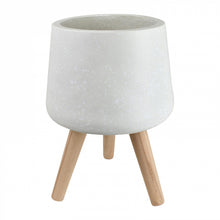Load image into Gallery viewer, Cloud Composite Planter on Legs White
